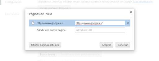 Google como Pagina de inicio